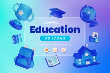 Education 3D Icon Pack