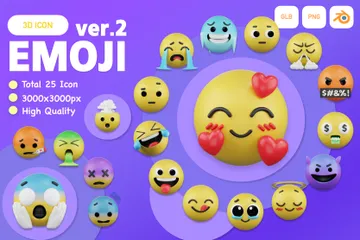 Emoji Ver 2 3D Icon Pack