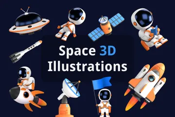 Espacio Paquete de Illustration 3D