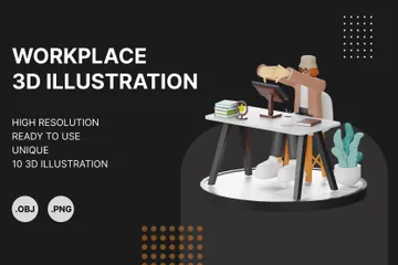 Espaços de trabalho Pacote de Illustration 3D