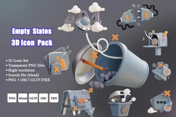 États vides Pack 3D Icon