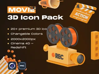 Filme Pacote de Illustration 3D