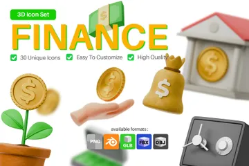 Finance 3D Icon Pack