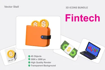 Fintech 3D Icon Pack