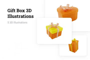 Free Caixa de presente Pacote de Illustration 3D