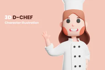 Free Chef 3D Illustration Pack