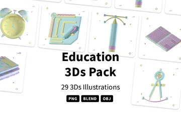 Free Educación Paquete de Icon 3D