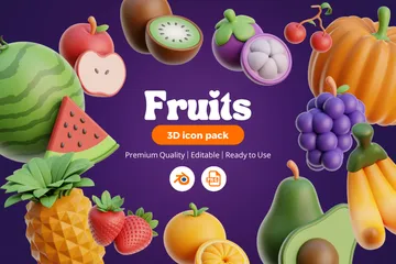 Frutas Paquete de Icon 3D