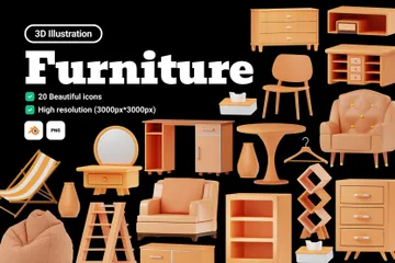 Furniture 3D Icon Pack