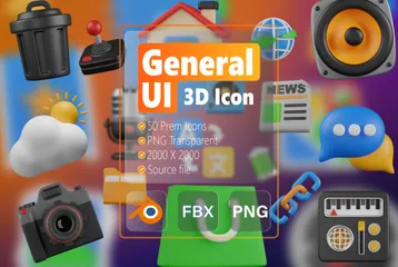 Interfaz de usuario general Paquete de Icon 3D