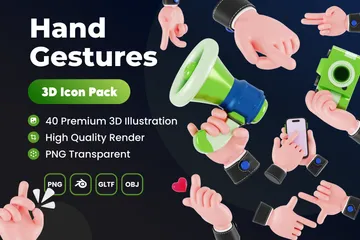 Gestes de la main Pack 3D Icon