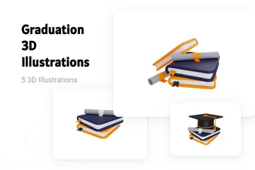 Graduation 3D Illustration Pack