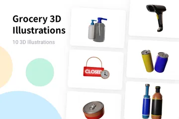 Grocery 3D Illustration Pack