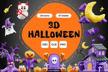 ハロウィン 3Dイラスト Pack