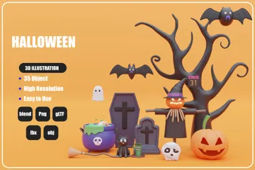 Halloween Day 3D Icon Pack