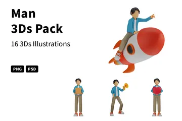 Homme Pack 3D Illustration