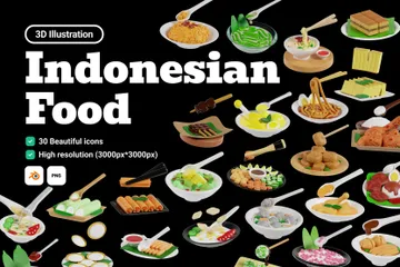 Indonesian Food 3D Icon Pack