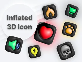 Inflado Paquete de Icon 3D