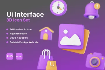 Interface utilisateur Pack 3D Icon