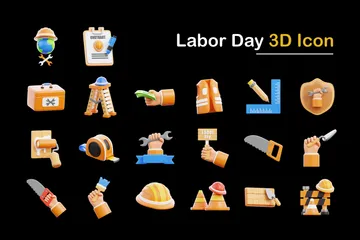 Labor Day 3D Icon Pack