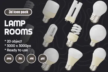 Lamp Rooms 3D Icon Pack