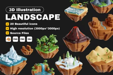 風景 3D Iconパック