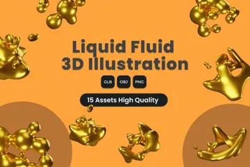 Fluido liquido Paquete de Icon 3D