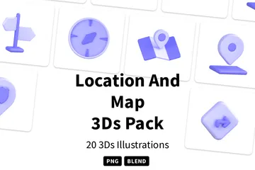 Emplacement et carte Pack 3D Icon