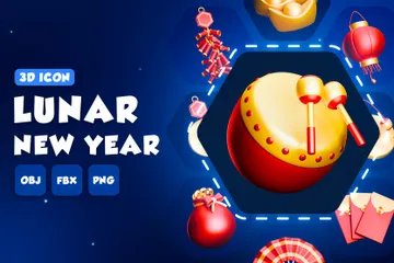 Lunar New Year 3D Icon Pack