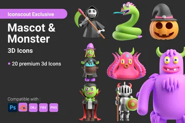 Mascotte & Monstre Pack 3D Icon