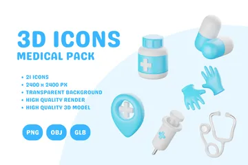 Medical 3D Icon Pack