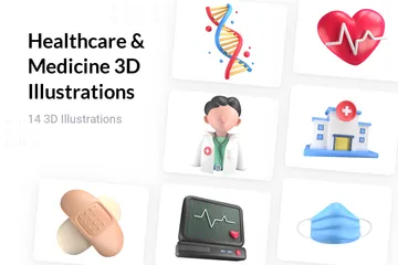 Salud y Medicina Paquete de Illustration 3D