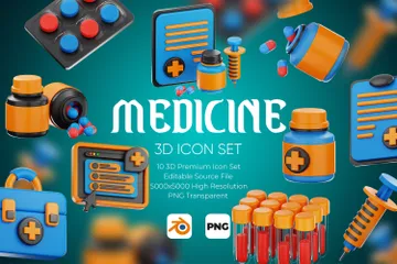 Medicine 3D Icon Pack