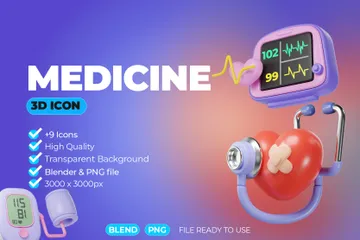 Medicine 3D Icon Pack