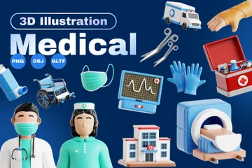 Médico Paquete de Icon 3D