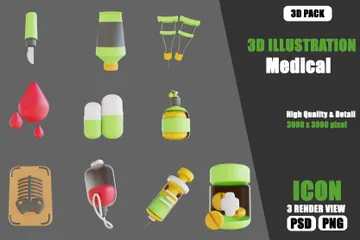 Médico Paquete de Illustration 3D