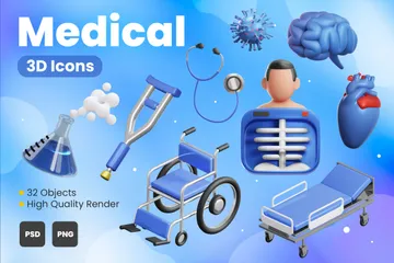 Médico Paquete de Illustration 3D