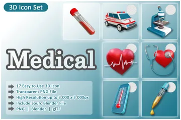 Médico Paquete de Icon 3D