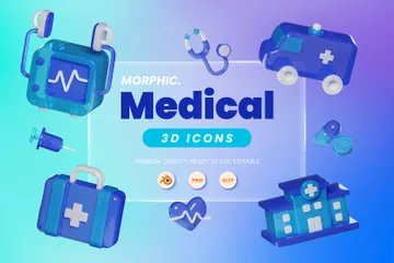 Médico Paquete de Icon 3D