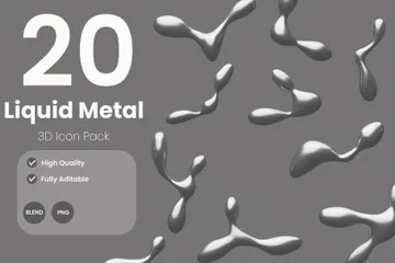 Metal liquido Paquete de Icon 3D