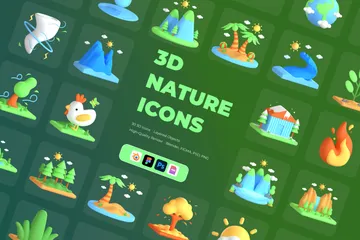 自然 3D Iconパック