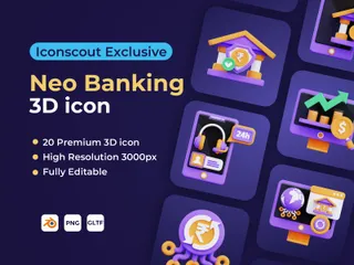 Néo-Banque Pack 3D Icon