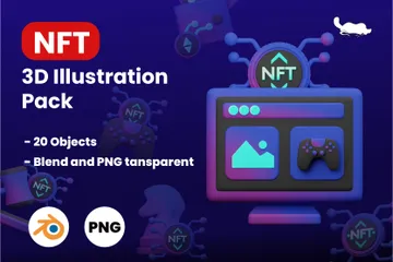 NFT Paquete de Illustration 3D