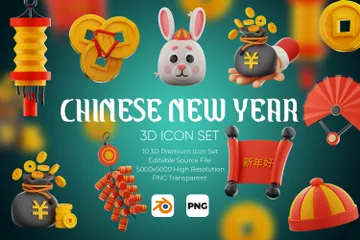 Nouvel An chinois Pack 3D Icon