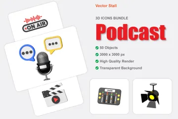 Podcast Paquete de Icon 3D