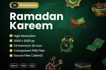 Ramadan Kareem 3D Icon Pack