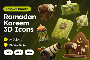 Ramadan Kareem 3D Icon Pack