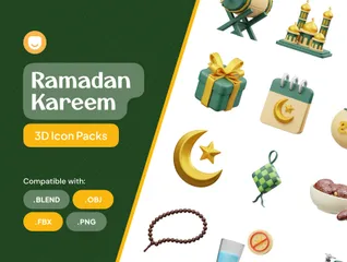 Ramadan Kareem 3D Icon Pack