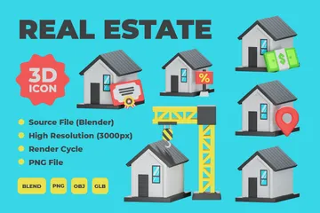 Real Estate 3D Icon Pack