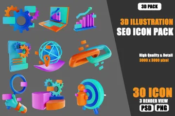 SEO 3D Illustration Pack